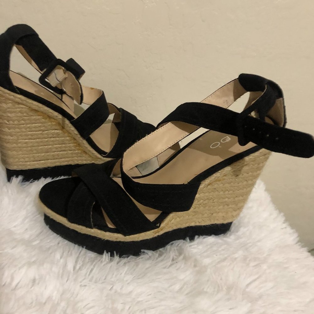 Aldo Black Wedge Heel